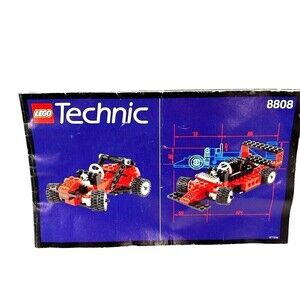 Vintage Lego Technic 8808 8720 Formula One Racer Instruction Manual Book Only